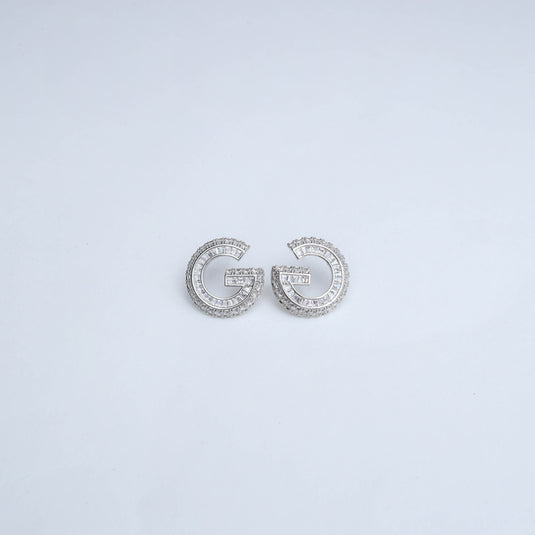 Gleanzia G Silver Earrings