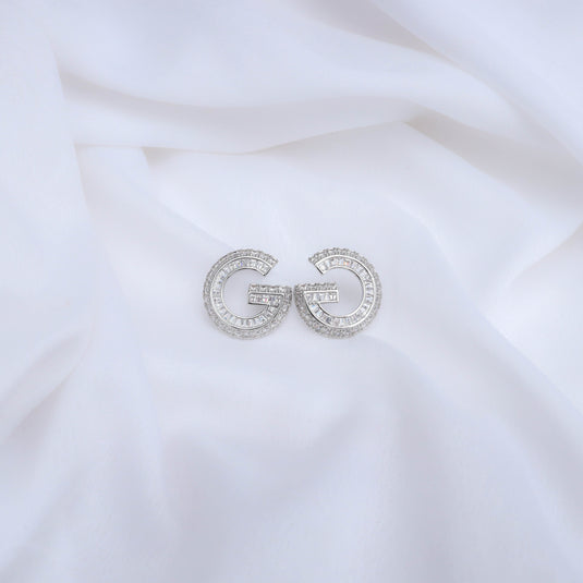 Gleanzia G Silver Earrings