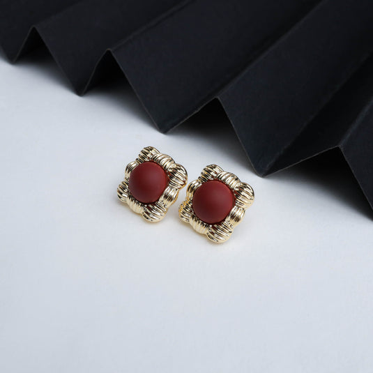 Aroha Studs Gold Earrings