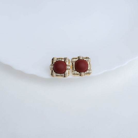 Aroha Studs Gold Earrings