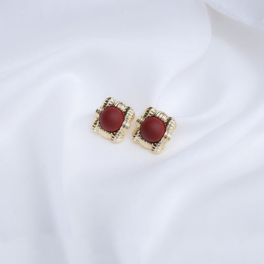 Aroha Studs Gold Earrings