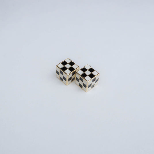 Checkmate Black Glow Earrings