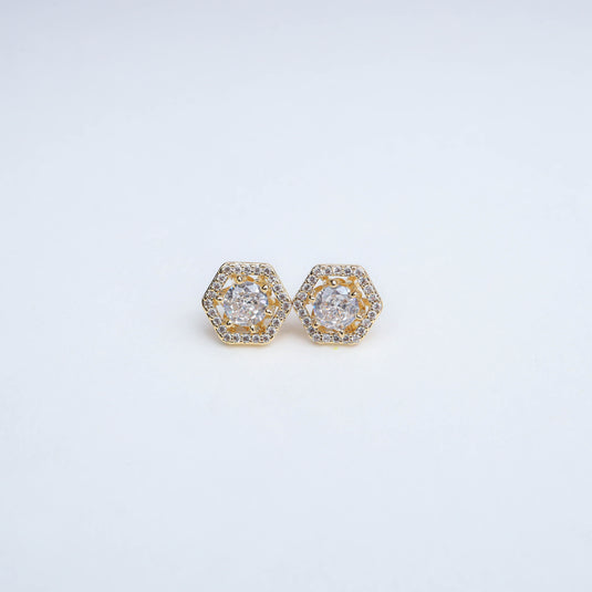 Golden Prism Studs Earrings