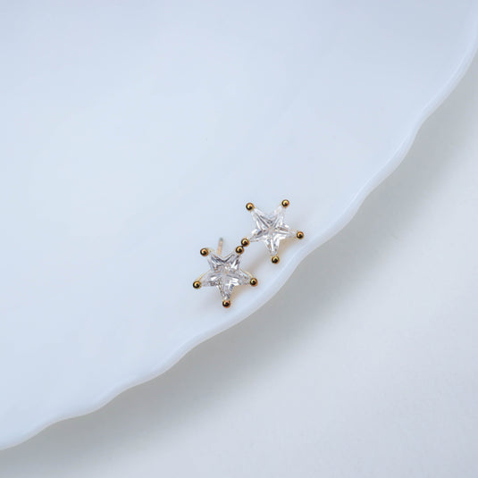 Facet Star Studs Earrings