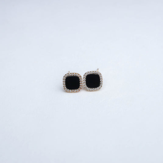 Deco Onyx Studs Earrings