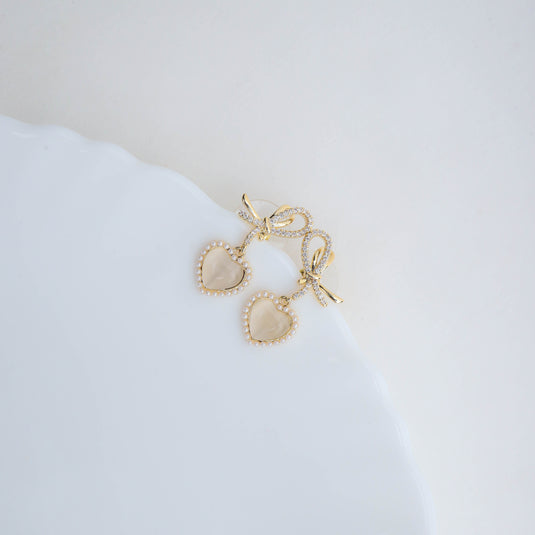 Sweetheart Bow Drops Earrings