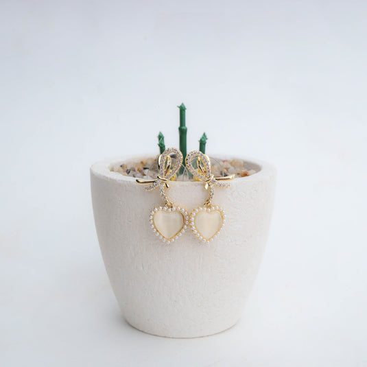 Sweetheart Bow Drops Earrings