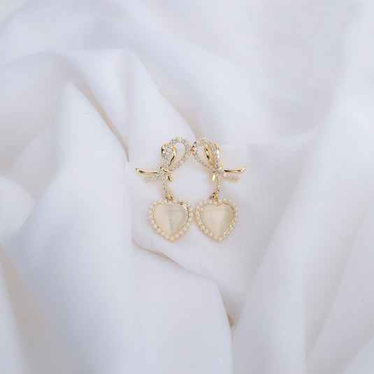 Sweetheart Bow Drops Earrings