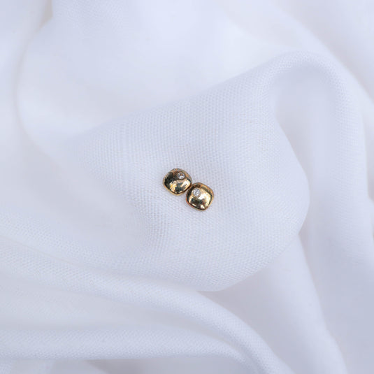 Gilded Pebble Studs Earrings