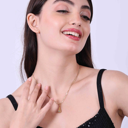Contour Drop Necklace