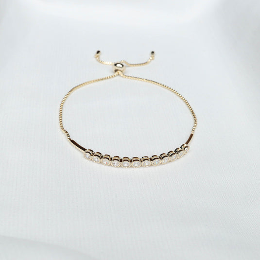 Elegant gold bracelet with diamond accents by QuinShine, perfect affordable gold bracelets online