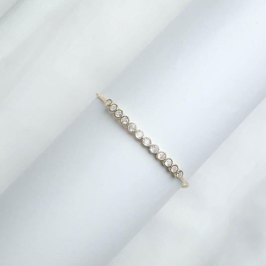 QuinShine delicate gold bracelet with sparkling stones, perfect affordable gold bracelets online