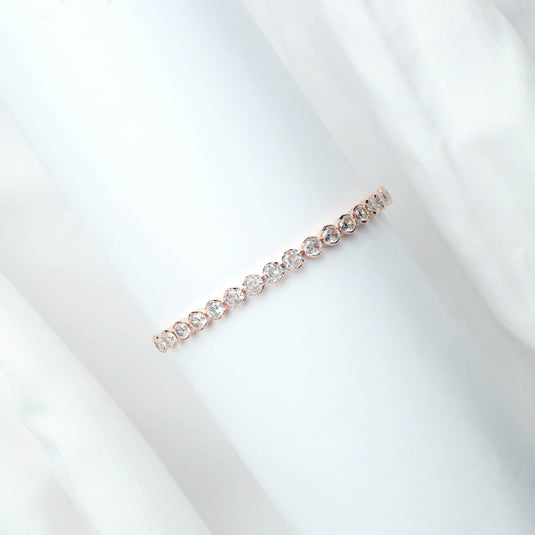 QuinShine luxury tennis bracelet women featuring rose gold and sparkling round diamonds