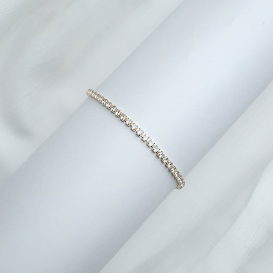 QuinShine women's luxury Daimond wristwear slim bracelet with sparkling diamonds on white background